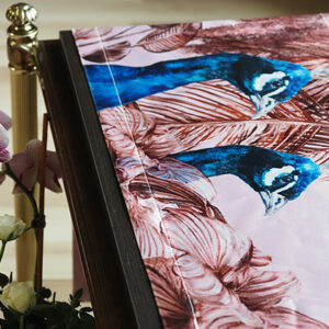 "Gaze of Hera" - Printed satin table runner