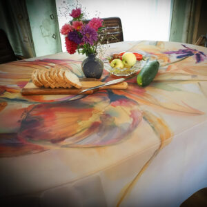 “Golden Hosta” – Printed table cloth (278*188 cm)